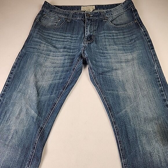 Ecko Unltd Jeans Mens 34 Blue Denim Relaxed Fit Straight Leg Hip Hop y2k - Picture 7 of 12